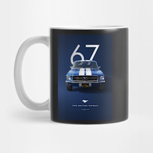 1967 Ford Mustang Fastback Artwork Mug